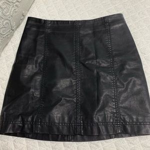 Faux leather skirt